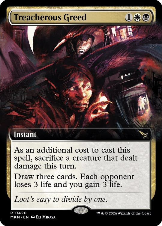 Image for Treacherous Greed (Extended Art) (420) - Magic: The Gathering