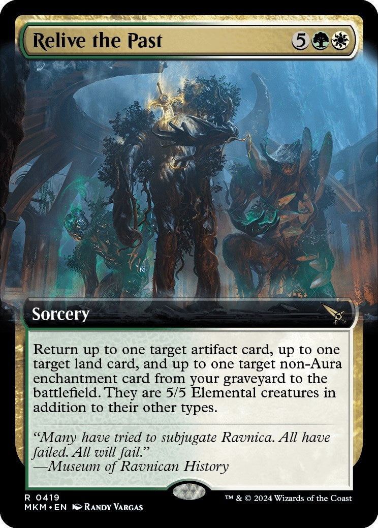 Image for Relive the Past (Extended Art) (419) - Magic: The Gathering