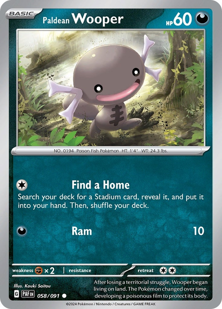 Image for Paldean Wooper (058/091) (PAF) - Pokemon