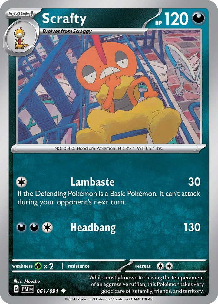 Image for Scrafty (061/091) (PAF) - Pokemon