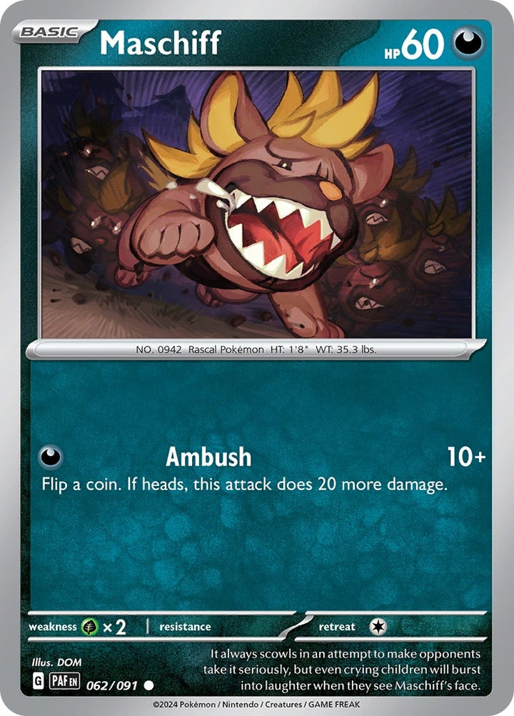 Image for Maschiff (062/091) (PAF) - Pokemon