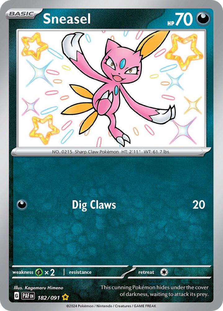 Image for Sneasel (182/091) (PAF) - Pokemon