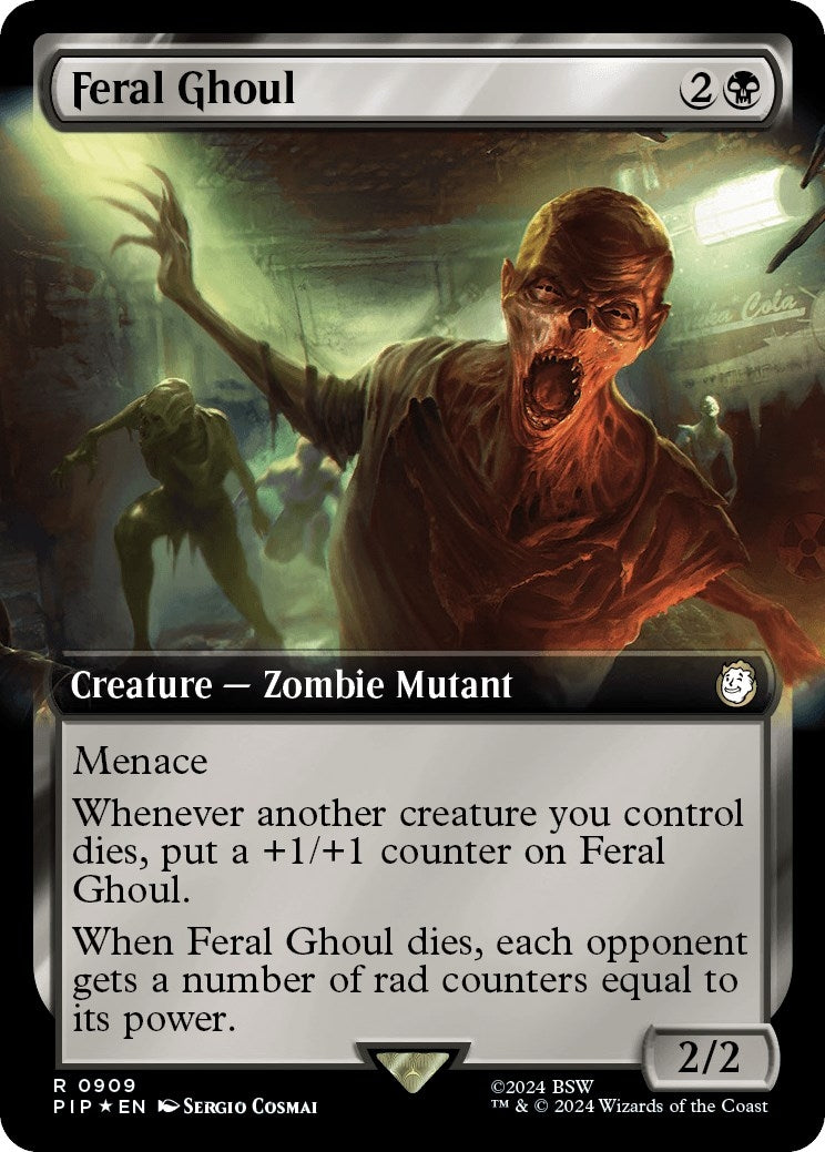 Image for Feral Ghoul (Extended Art) (Surge Foil) (909) - Magic: The Gathering