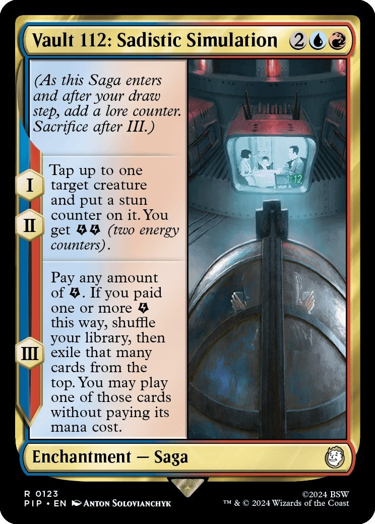 Image for Vault 112: Sadistic Simulation (Surge Foil) (651) - Magic: The Gathering
