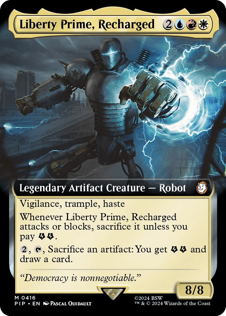 Image for Liberty Prime, Recharged (Extended Art) (416) - Magic: The Gathering