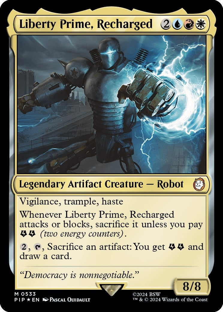 Image for Liberty Prime, Recharged (Surge Foil) (533) - Magic: The Gathering