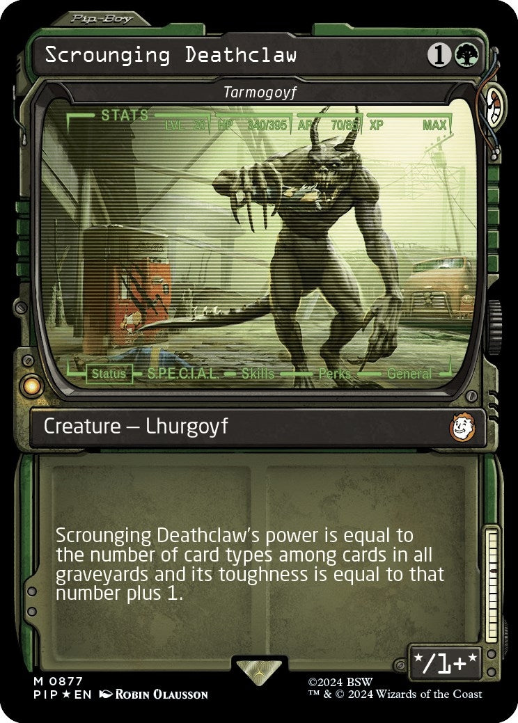 Image for Scrounging Deathclaw - Tarmogoyf (Showcase) (Surge Foil) (877) - Magic: The Gathering