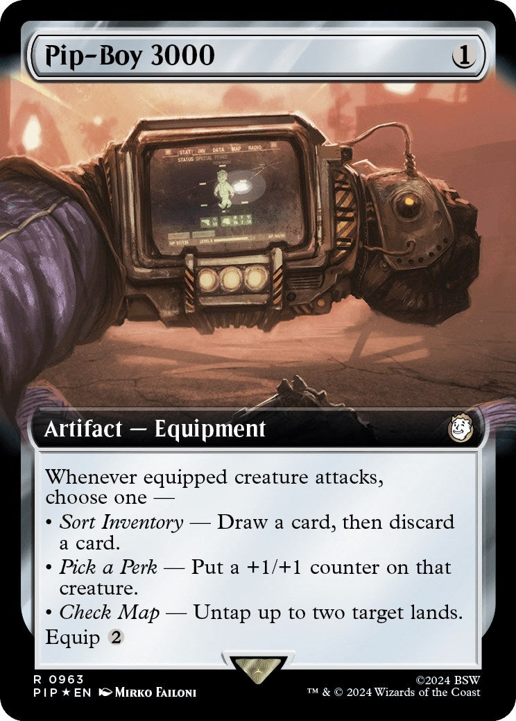 Image for Pip-Boy 3000 (Extended Art) (Surge Foil) (963) - Magic: The Gathering