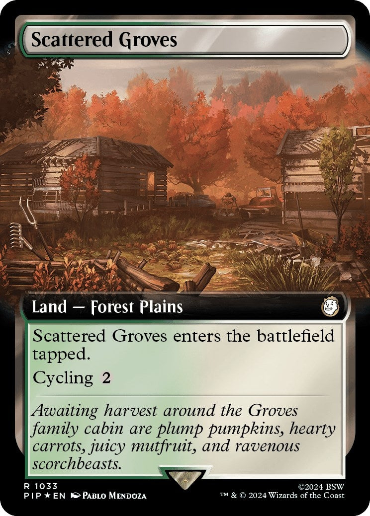 Image for Scattered Groves (Extended Art) (Surge Foil) (1033) - Magic: The Gathering