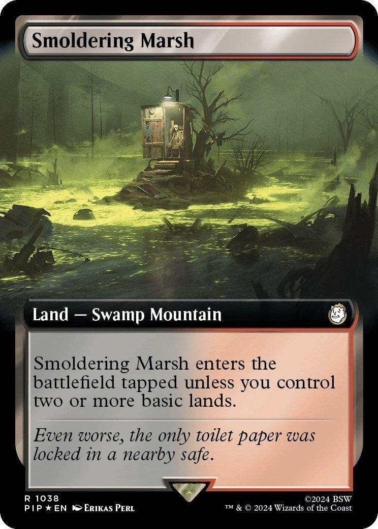 Image for Smoldering Marsh (Extended Art) (Surge Foil) (1038) - Magic: The Gathering