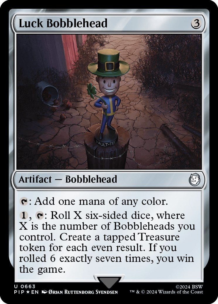 Image for Luck Bobblehead (Surge Foil) (663) - Magic: The Gathering