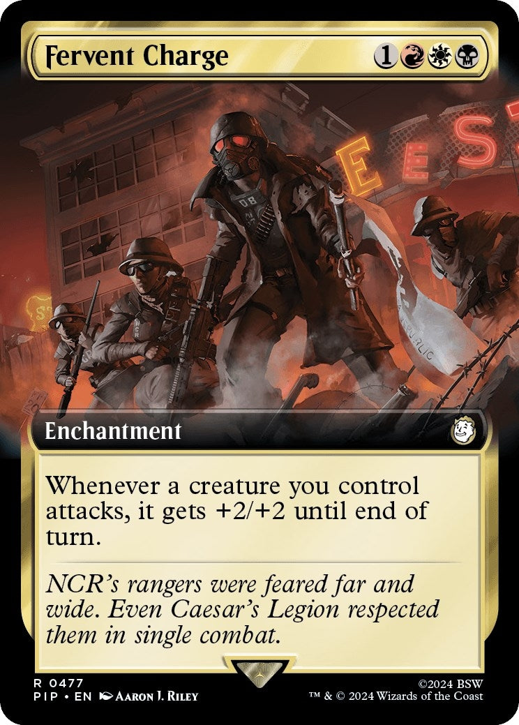 Image for Fervent Charge (Extended Art) (477) - Magic: The Gathering