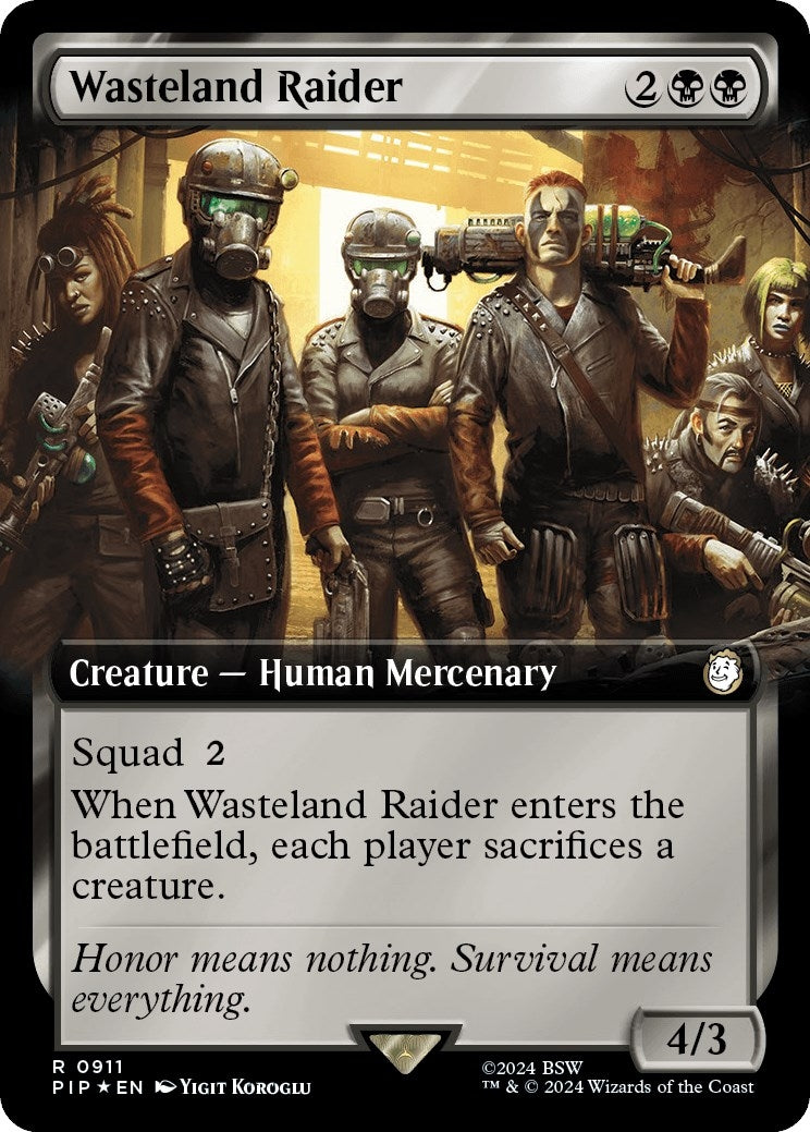 Image for Wasteland Raider (Extended Art) (Surge Foil) (911) - Magic: The Gathering
