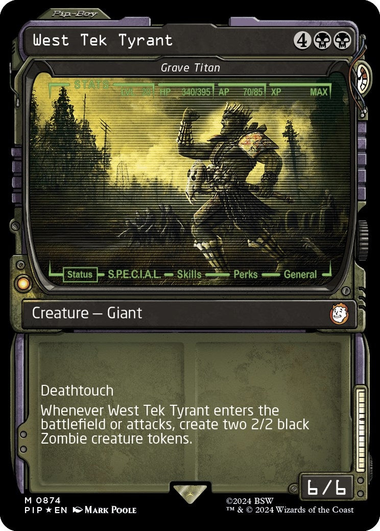 Image for West Tek Tyrant - Grave Titan (Showcase) (Surge Foil) (874) - Magic: The Gathering