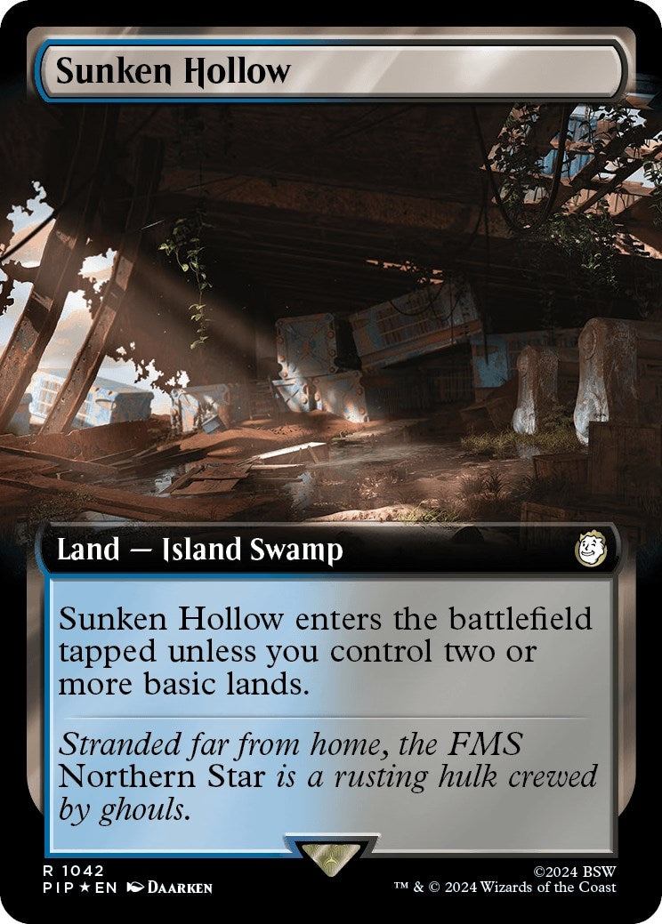 Image for Sunken Hollow (Extended Art) (Surge Foil) (1042) - Magic: The Gathering