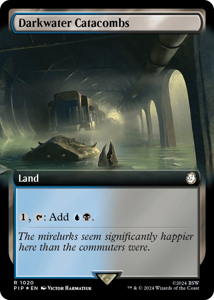 Image for Darkwater Catacombs (Extended Art) (Surge Foil) (1020) - Magic: The Gathering