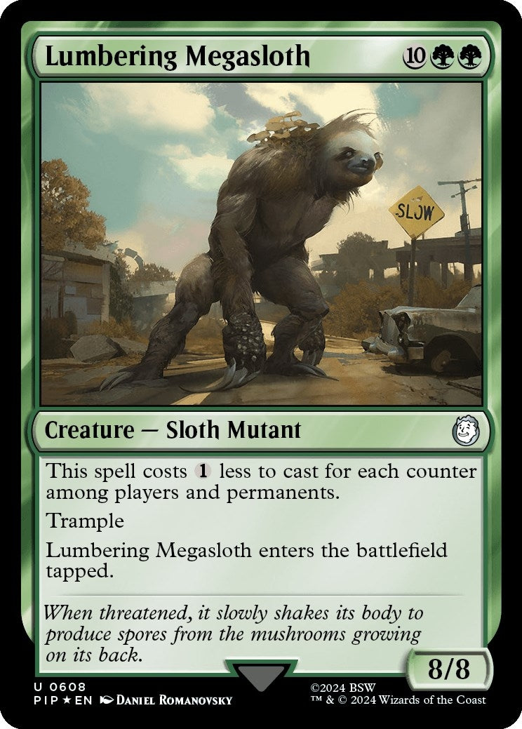 Image for Lumbering Megasloth (Surge Foil) (608) - Magic: The Gathering