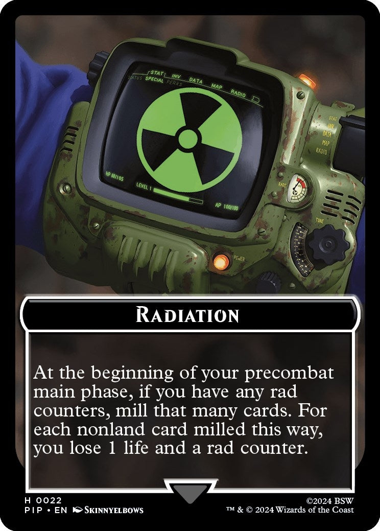 Image for Radiation // Zombie Mutant Double-Sided Token (22 // 7) - Magic: The Gathering