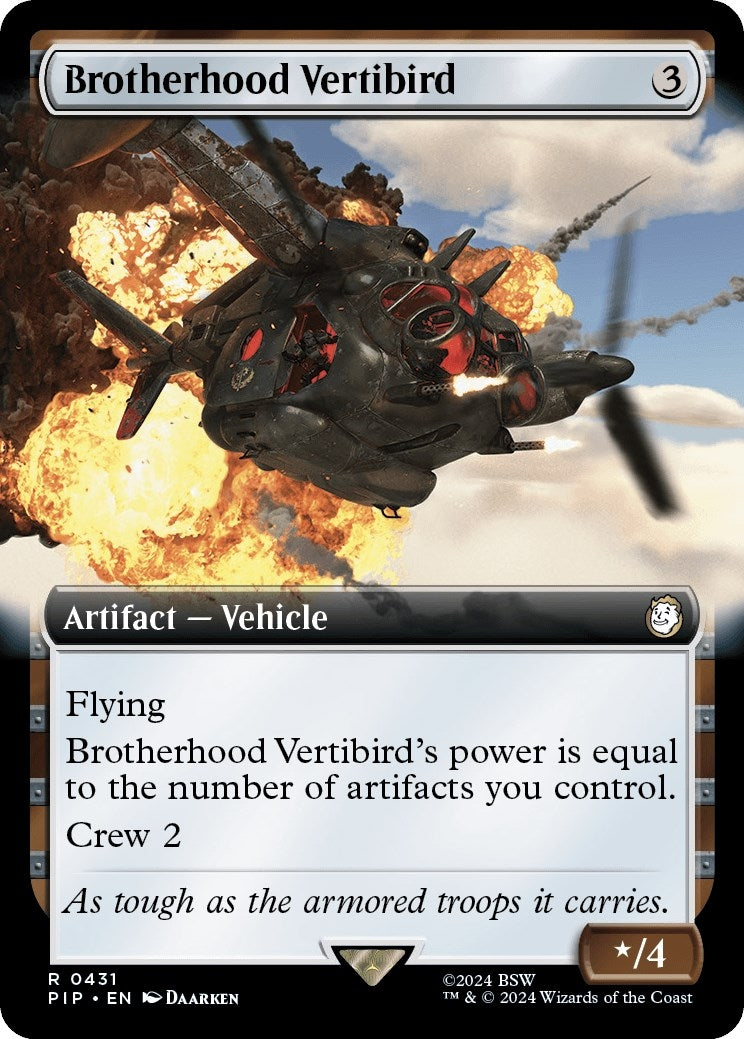 Image for Brotherhood Vertibird (Extended Art) (431) - Magic: The Gathering