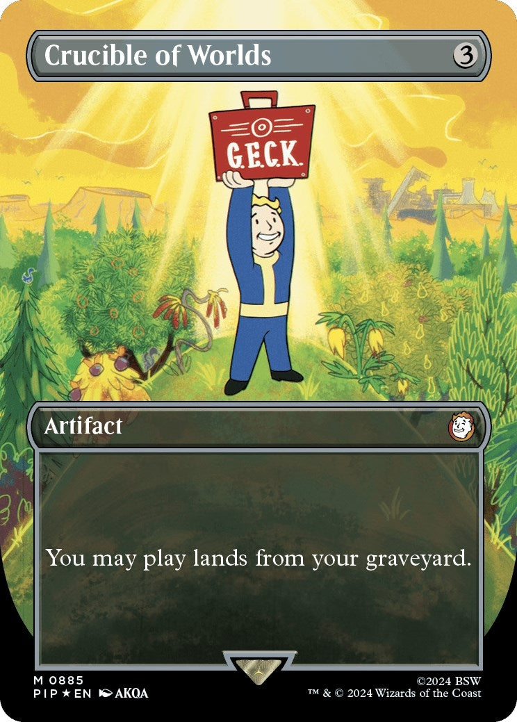 Image for Crucible of Worlds (Borderless) (Surge Foil) (885) - Magic: The Gathering