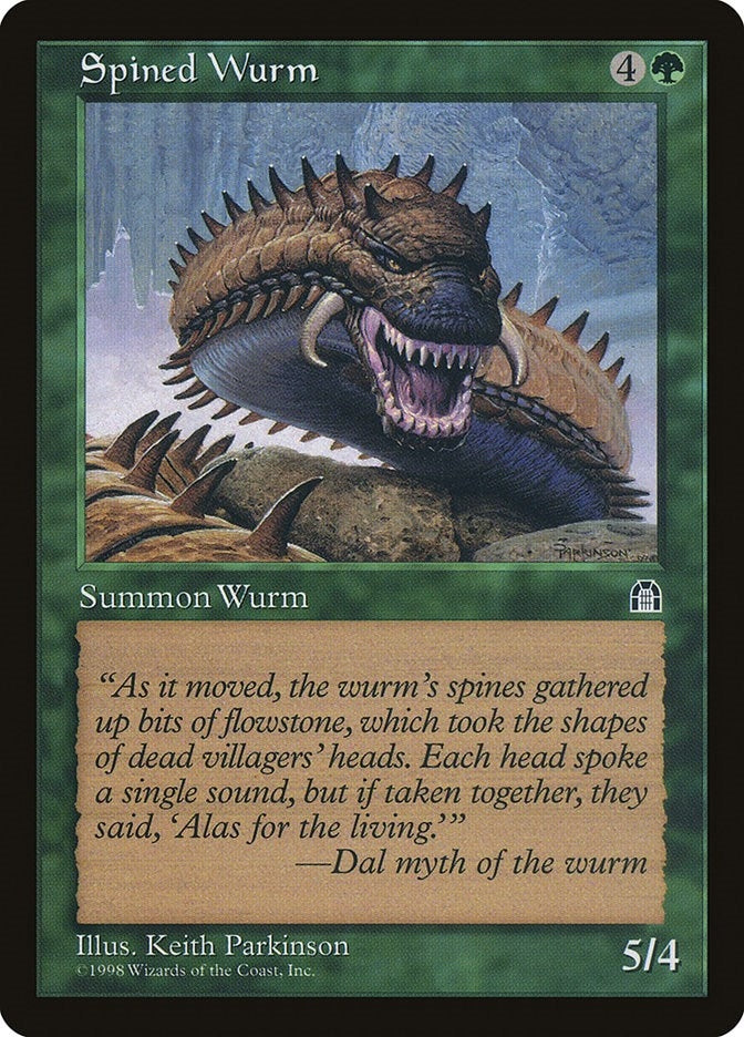 Image for Spined Wurm - Magic: The Gathering