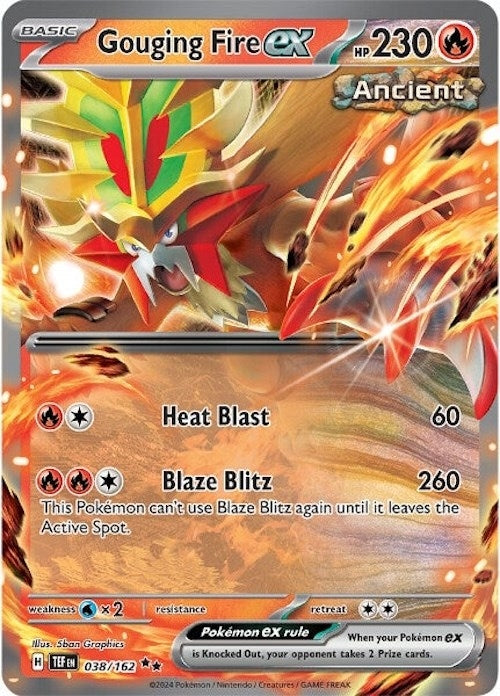 Image for Gouging Fire ex (038/162) (TEF) - Pokemon