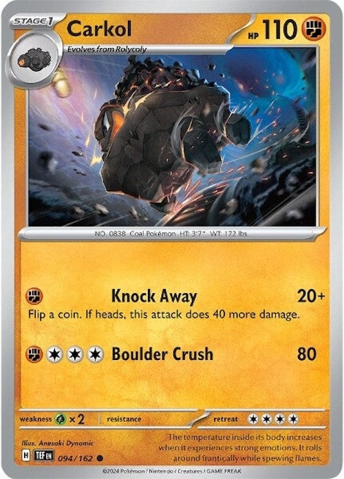 Image for Carkol (094/162) (TEF) - Pokemon