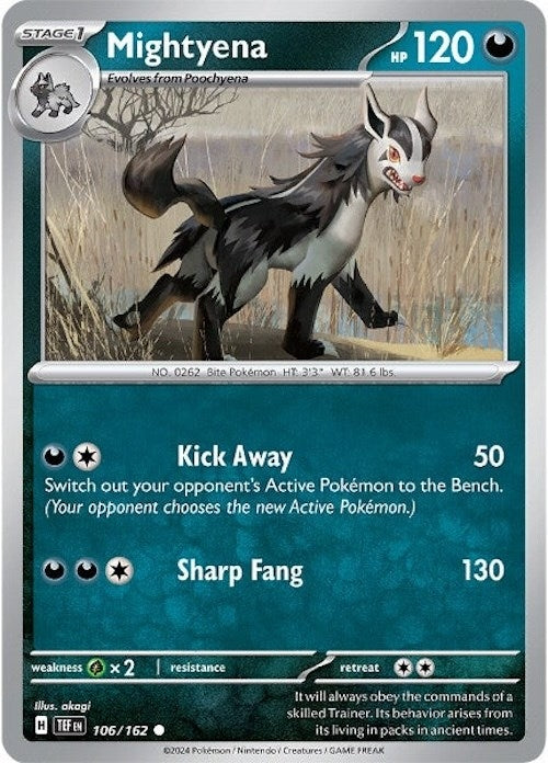 Image for Mightyena (106/162) (TEF) - Pokemon