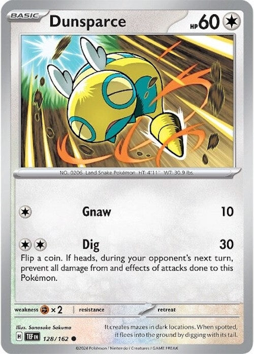 Image for Dunsparce (128/162) (TEF) - Pokemon