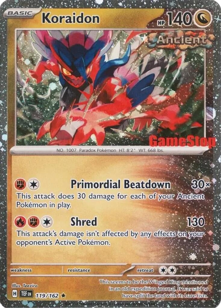 Image for Koraidon (Gamestop Promo) (119/162) (MCAP) - Pokemon