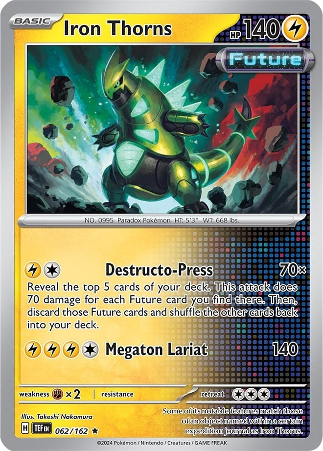 Image for Iron Thorns (062/162) (PR) - Pokemon