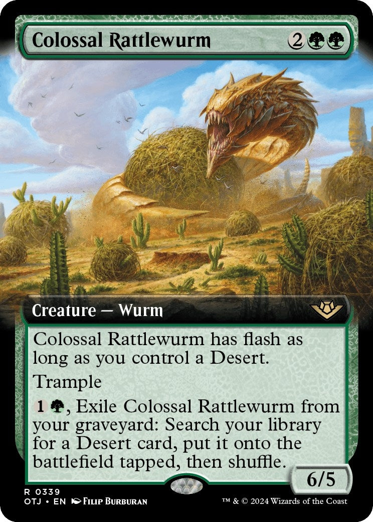 Image for Colossal Rattlewurm (Extended Art) (339) - Magic: The Gathering