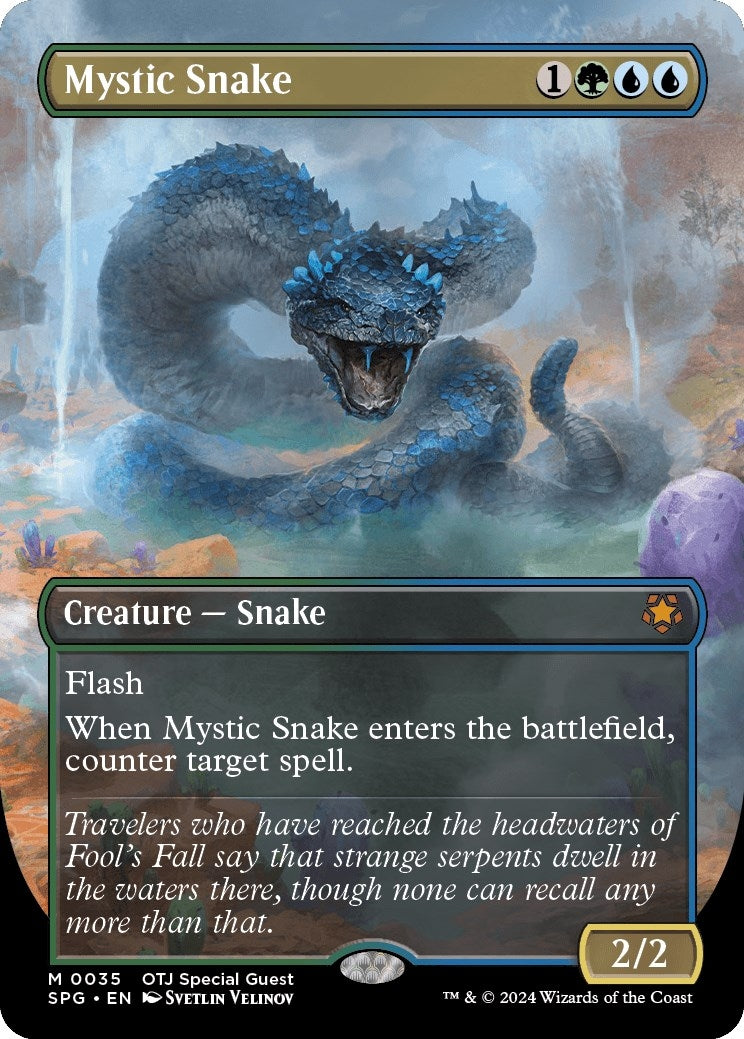 Image for Mystic Snake (Borderless) (35) - Magic: The Gathering
