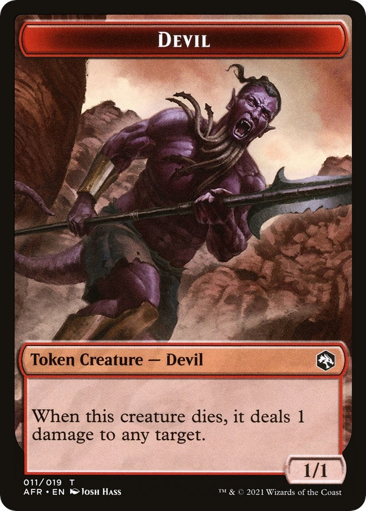 Image for Devil // Guenhwyvar Double-Sided Token (11 // 13) (AFR) - Magic: The Gathering