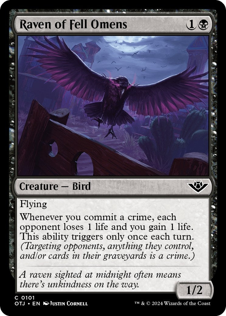 Image for Raven of Fell Omens (101) - Magic: The Gathering