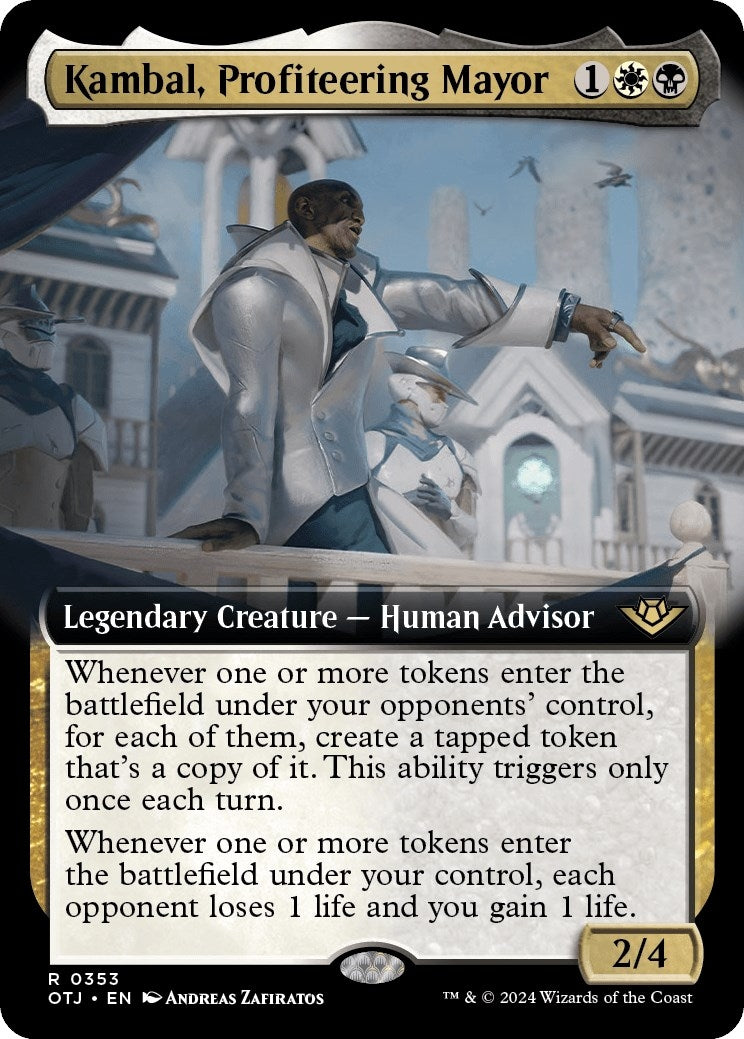 Image for Kambal, Profiteering Mayor (Extended Art) (353) - Magic: The Gathering