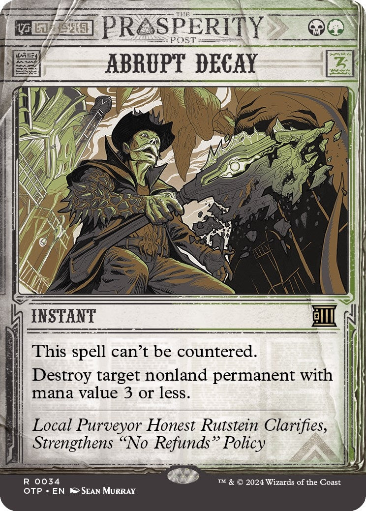 Image for Abrupt Decay (34) (OTP) - Magic: The Gathering