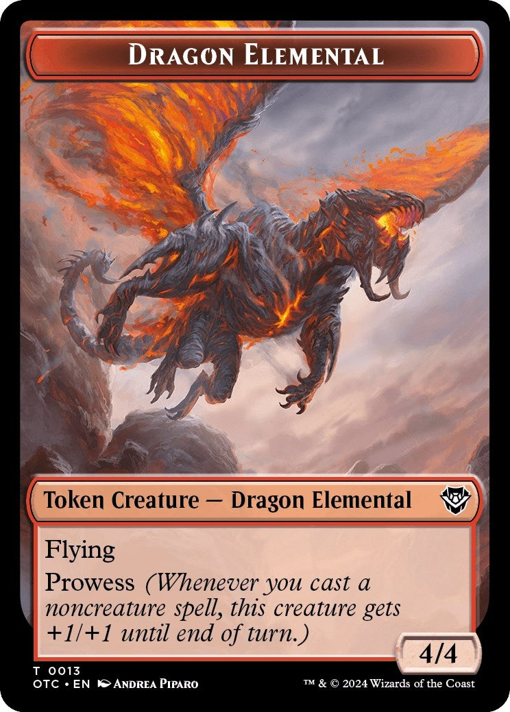 Image for Dragon Elemental // Bird Illusion Double-Sided Token (13 // 4) - Magic: The Gathering