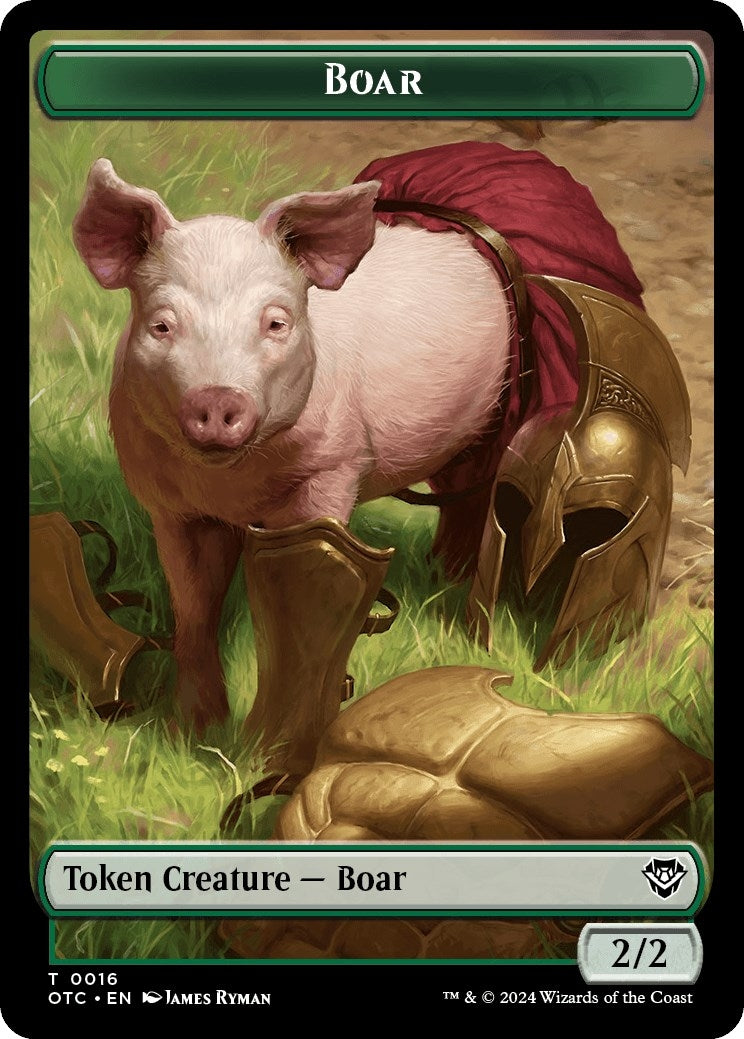 Image for Boar // Treasure Double-Sided Token (16 // 18) - Magic: The Gathering