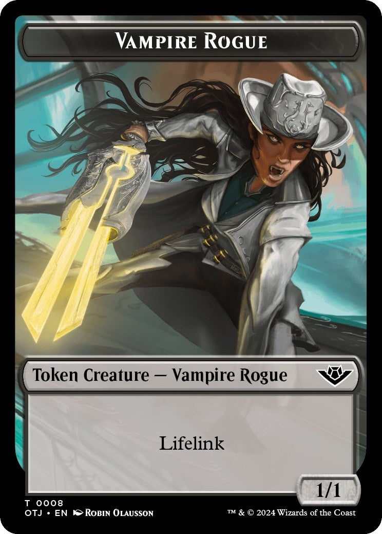 Image for Vampire Rogue // Plot Double-Sided Token (8 // 20) - Magic: The Gathering