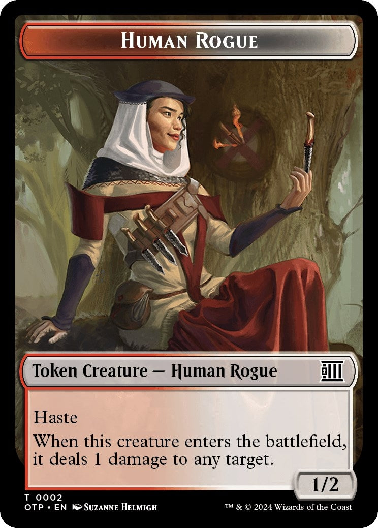 Image for Human Rogue // Plot Double-Sided Token (2 // 20) - Magic: The Gathering