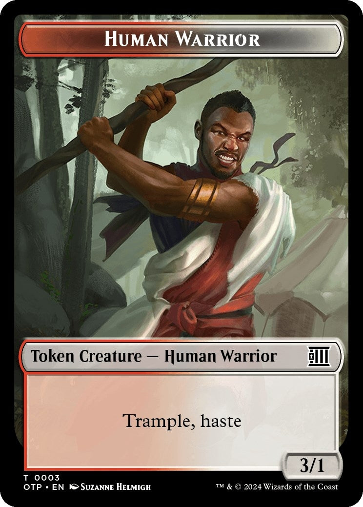 Image for Human Warrior // Plot Double-Sided Token (3 // 20) - Magic: The Gathering