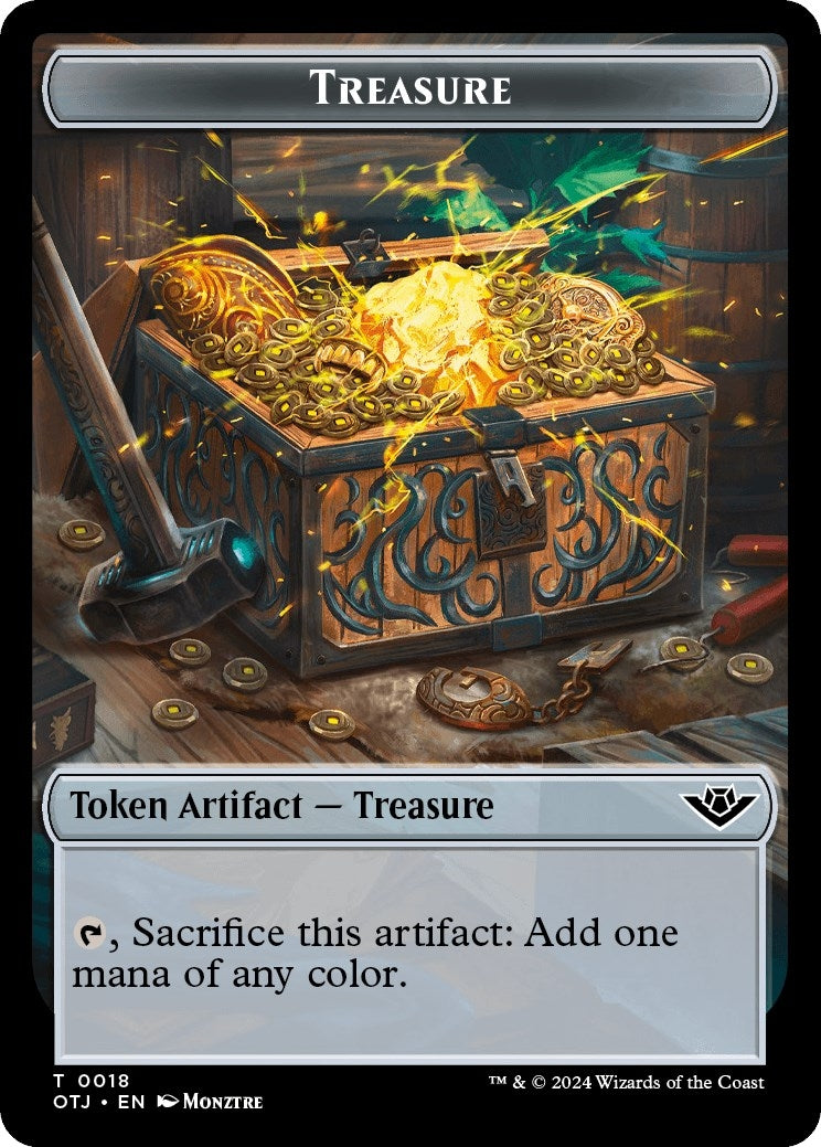 Image for Treasure // Vampire Rogue Double-Sided Token (18 // 8) - Magic: The Gathering