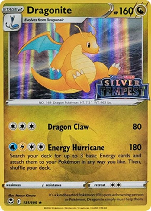 Image for Dragonite (Silver Tempest Stamped) (131/195) (SWSD) - Pokemon