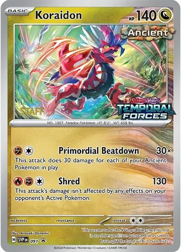 Image for Koraidon - 091 (Prerelease) [Staff] (091) (SVP) - Pokemon