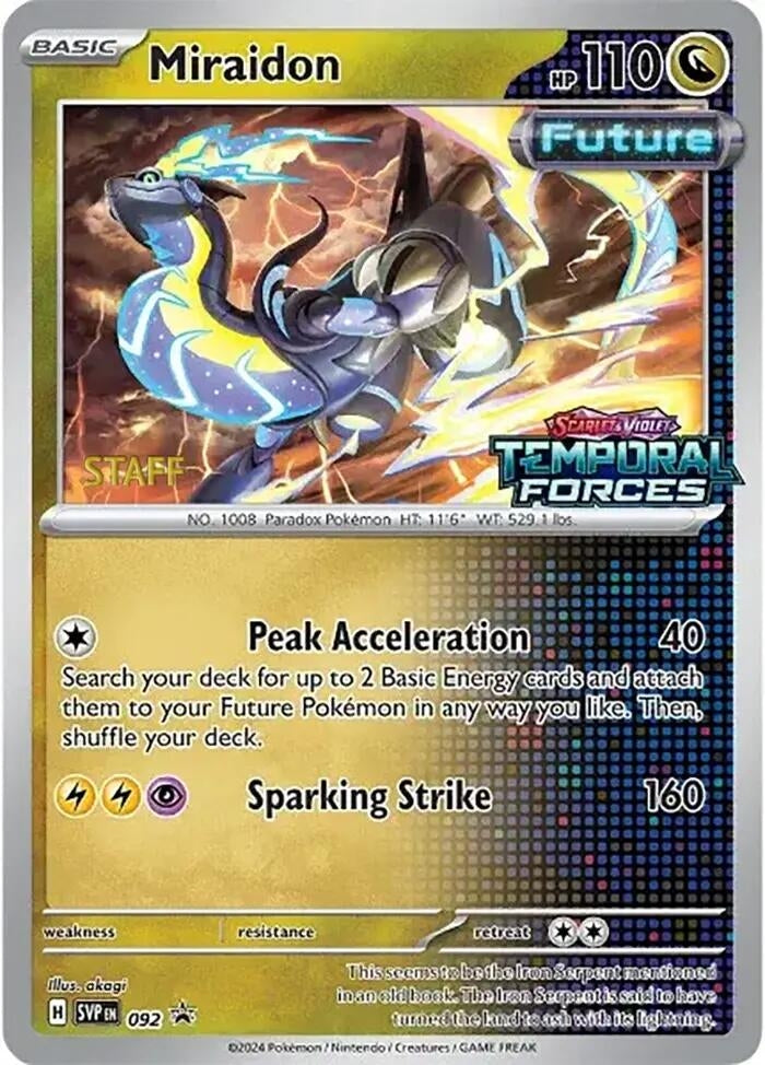 Image for Miraidon - 092 (Prerelease) [Staff] (092) (SVP) - Pokemon