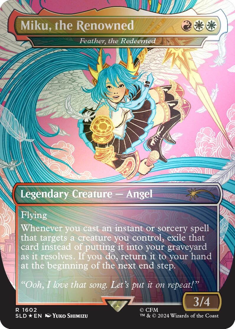 Image for Miku, the Renowned - Feather, the Redeemed (Rainbow Foil) (1602) - Magic: The Gathering