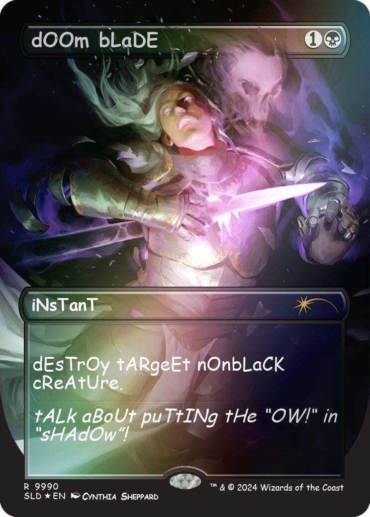 Image for dOOm bLaDE (Rainbow Foil) (9990) - Magic: The Gathering