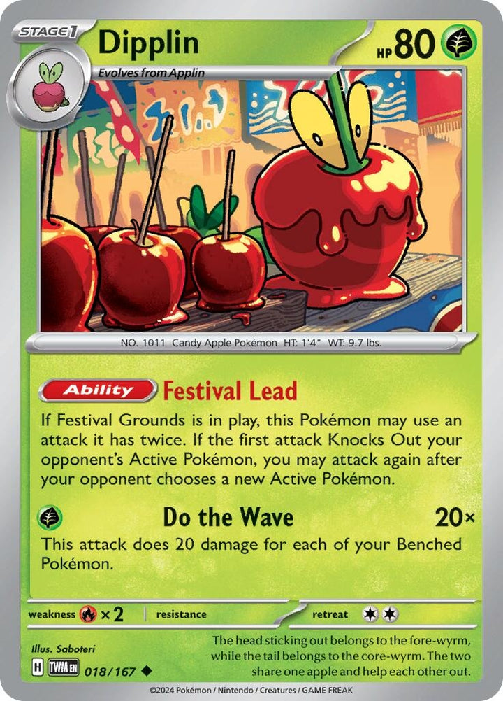 Image for Dipplin (018/167) (TWM) - Pokemon