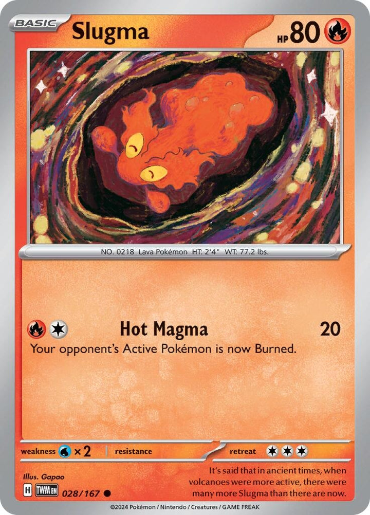 Image for Slugma (028/167) (TWM) - Pokemon